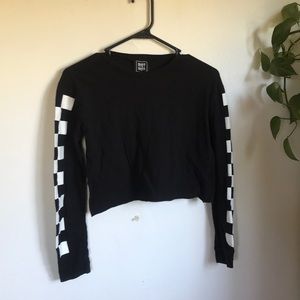 🌊black checkered croptop